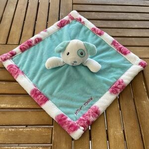 Betsey Johnson Baby Snuggle Toy Lovey Fleece Floral Blanket Soft Plush Puppy